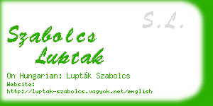 szabolcs luptak business card