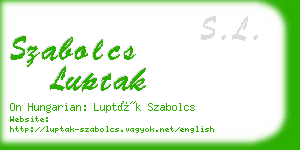 szabolcs luptak business card